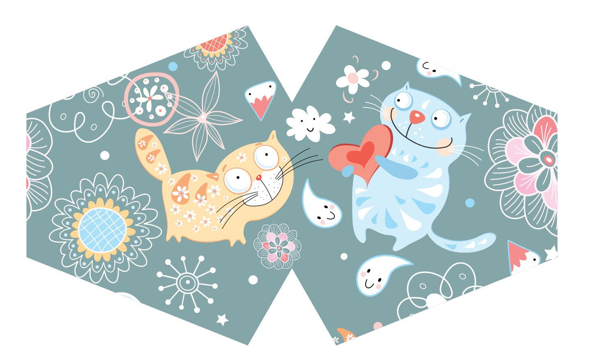Reusable Fashion Face Mask - Happy Cats (Children) - product image 2