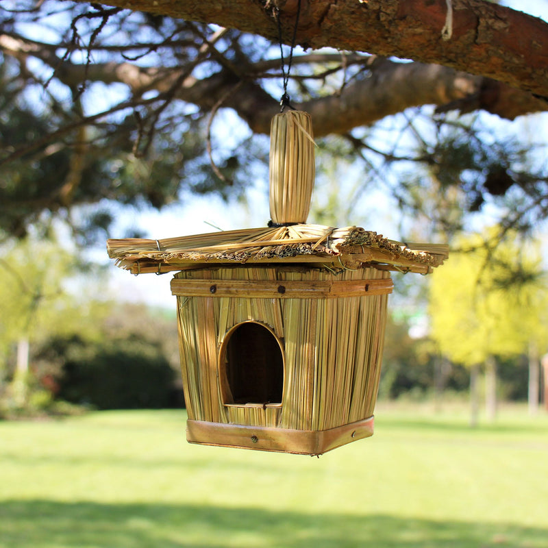 Small Square Seagrass Bird Box 18x13cm product image