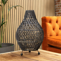 Rattan Table Lamps - Black product image 2