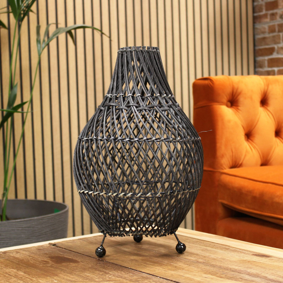 Rattan Table Lamps - Black product image 2