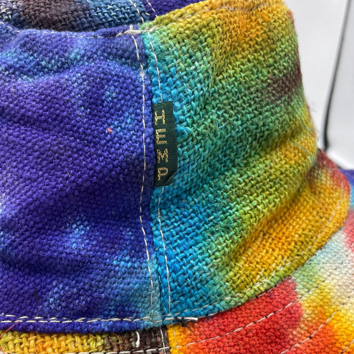 Patched and Wired Hemp & Cotton Boho Festival Hat - Tiedye product image 2