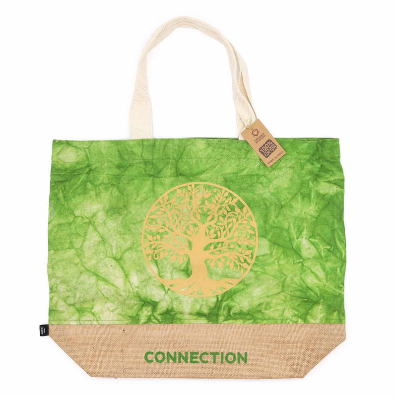 All Natural Bag - Green Stonewash - Tree of Life - Connection product image