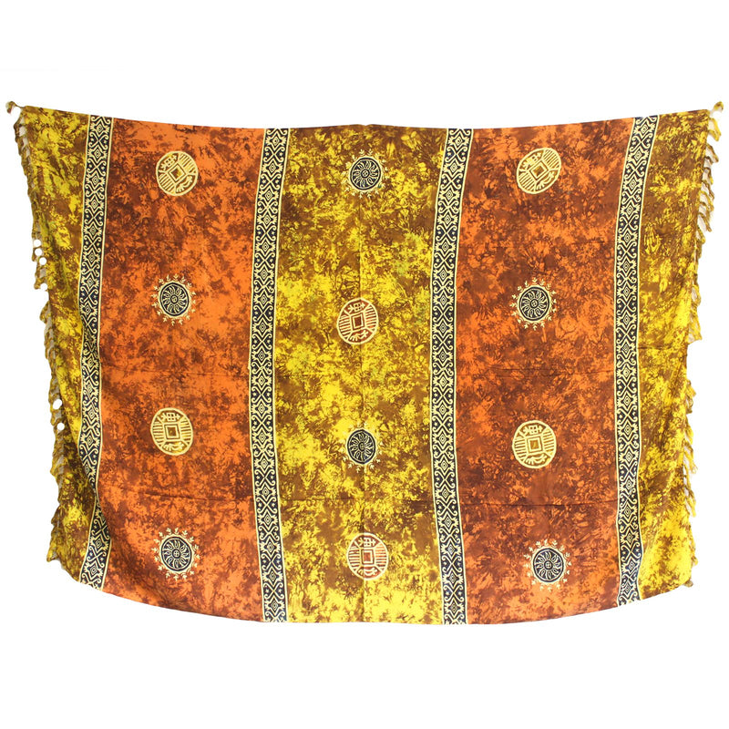 Bali Celtic Sarongs - Lucky Coins - Yellow product image