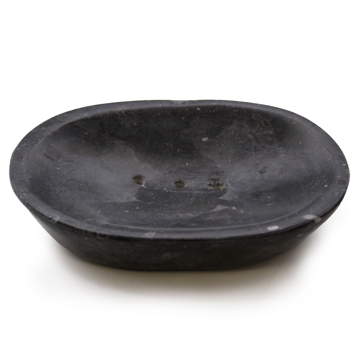 Classic Oval Black Marble Soap Dish product image