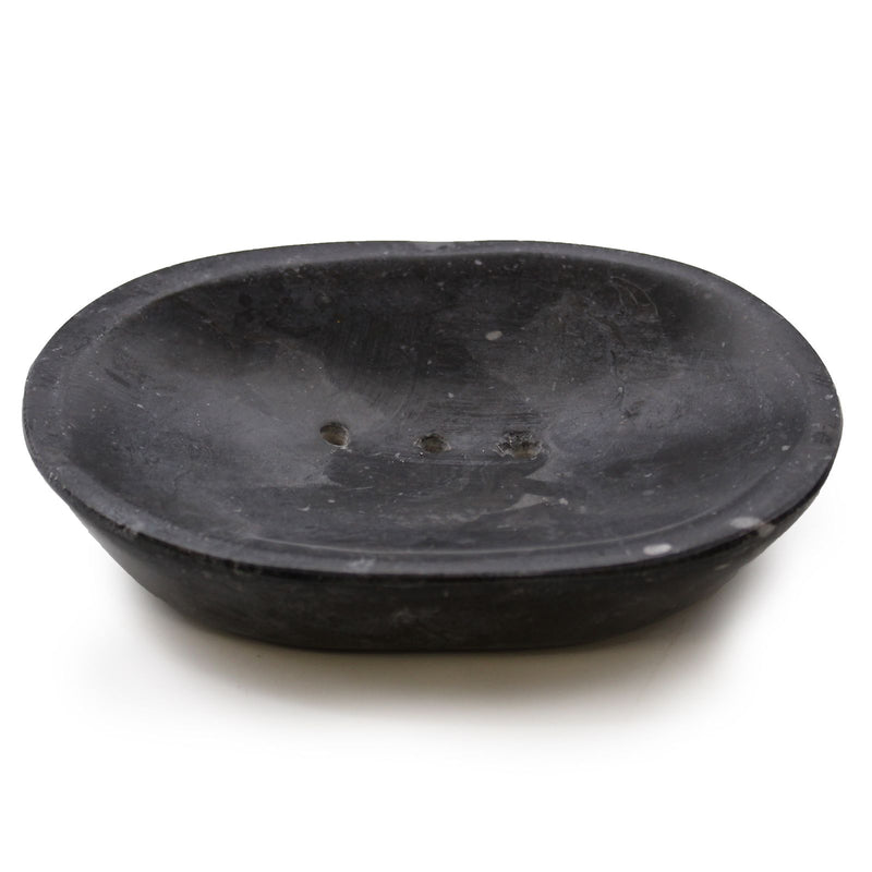 Classic Oval Black Marble Soap Dish product image