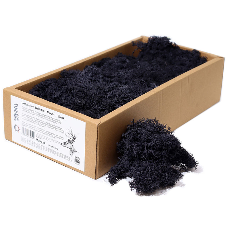 Decoration Reindeer Moss - Black - (approx 500gm) product image