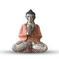 Vintage Orange Hand Carved Buddha Statue - 30cm - Welcome product image