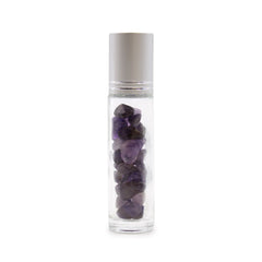 Gemstone Essential Oil Roller Bottle - Amethyst - Silver Cap product image 2