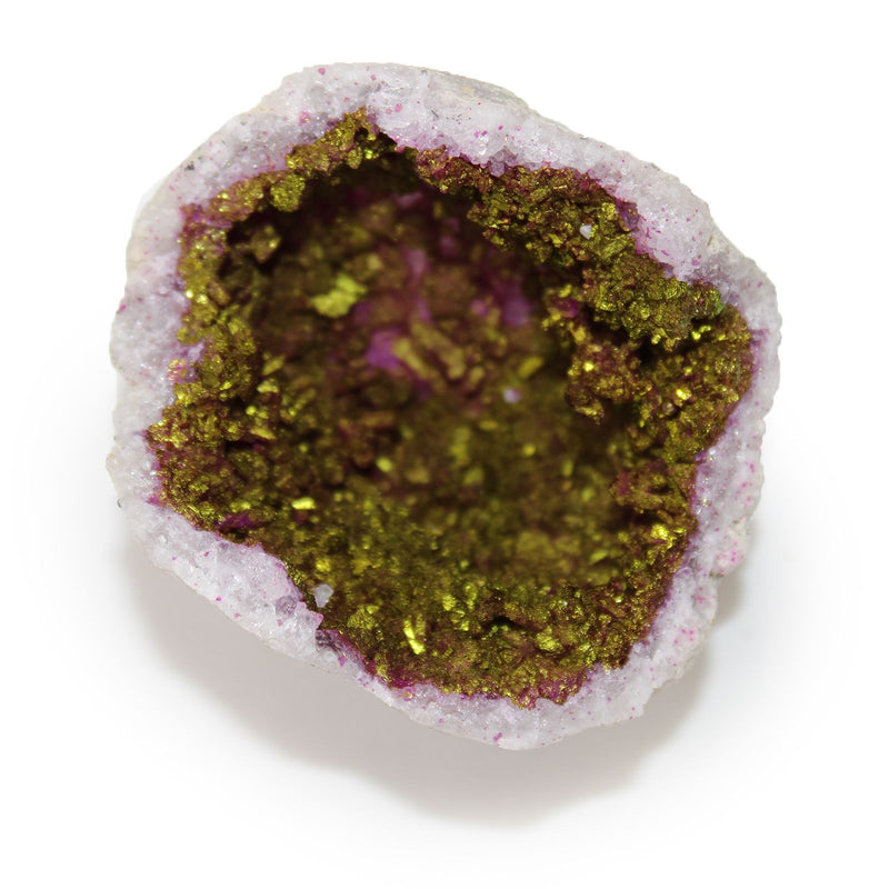 Coloured Calsite Geodes - Natural Rock - Pink & Gold product image