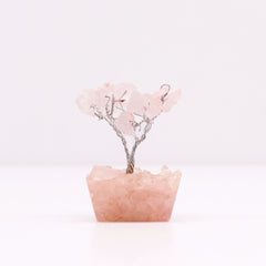 Mini Gemstone Tree On Orgonite Base - Rose Quartz (15 stones) product image 3
