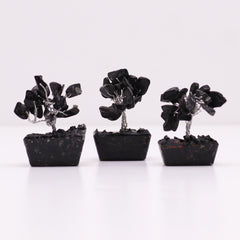 Mini Gemstone Tree On Orgonite Base - Black Agate (15 stones) product image 5