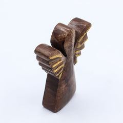 Small Mango Wood Angel - Gold Decor product image 2