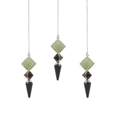 Builder of Realms - Three Piece Pendulum - Black Agate - Green Aventurine - Tiger Eye product image