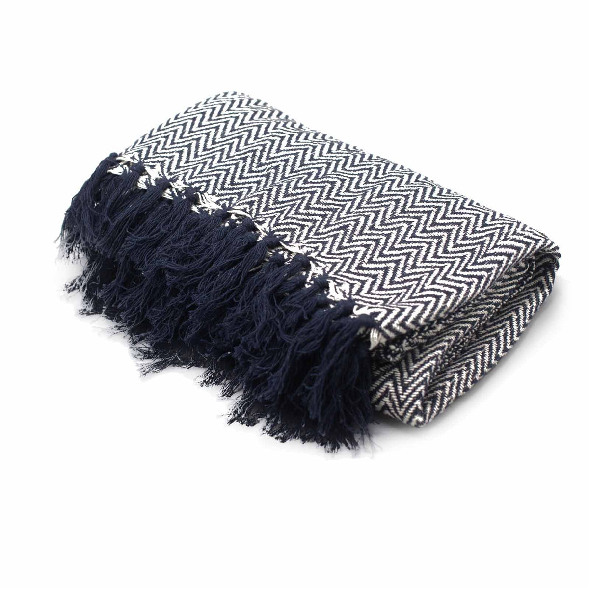 Boho Comfort Throws - Navy Zigzag product image 5