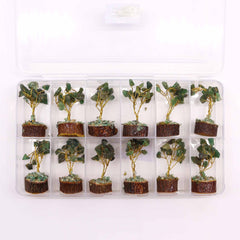 Mini Gemstone Tree On Wood Base - Green Aventurine (15 stones) product image 6