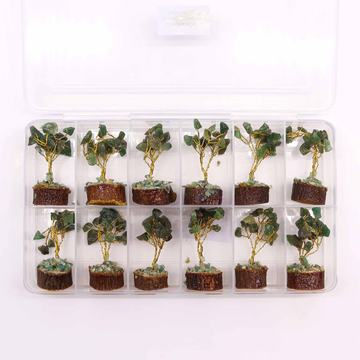 Mini Gemstone Tree On Wood Base - Green Aventurine (15 stones) product image 6