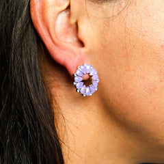 Lavender - Vintage Glass - Loop - Earrings product image 5