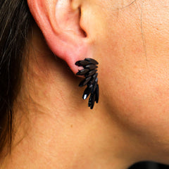 Jet Black - Vintage Glass - Faries - Earrings product image 7