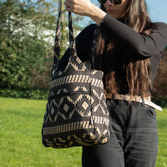 Nomad Sari Jacquard Natural Wander Muse Bags - Desert Loom product image 3