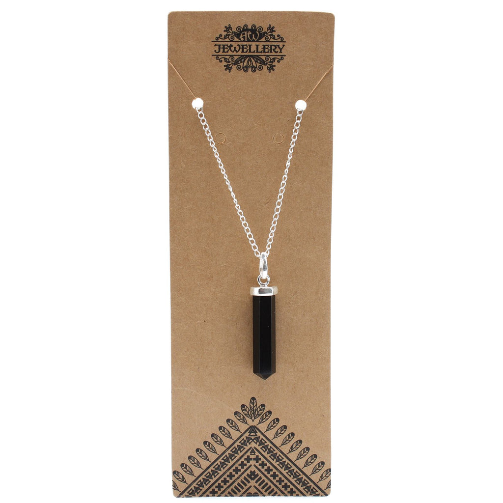 Gemstone Classic Point Pendant - Black Agate product image 2