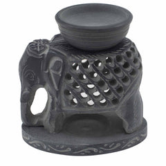 Soapstone Oil Burner 10.5cm - Standing Elephant product image