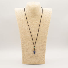 Cord Necklace Gemstone Pendant - Sodalite Mushroom product image 2