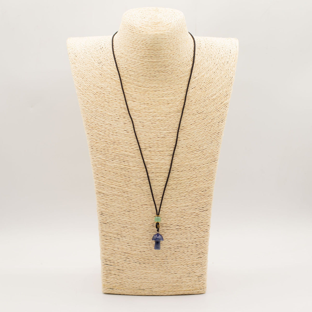 Cord Necklace Gemstone Pendant - Sodalite Mushroom product image 2