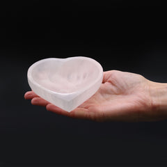 Selenite Heart Bowl - 10cm product image 2