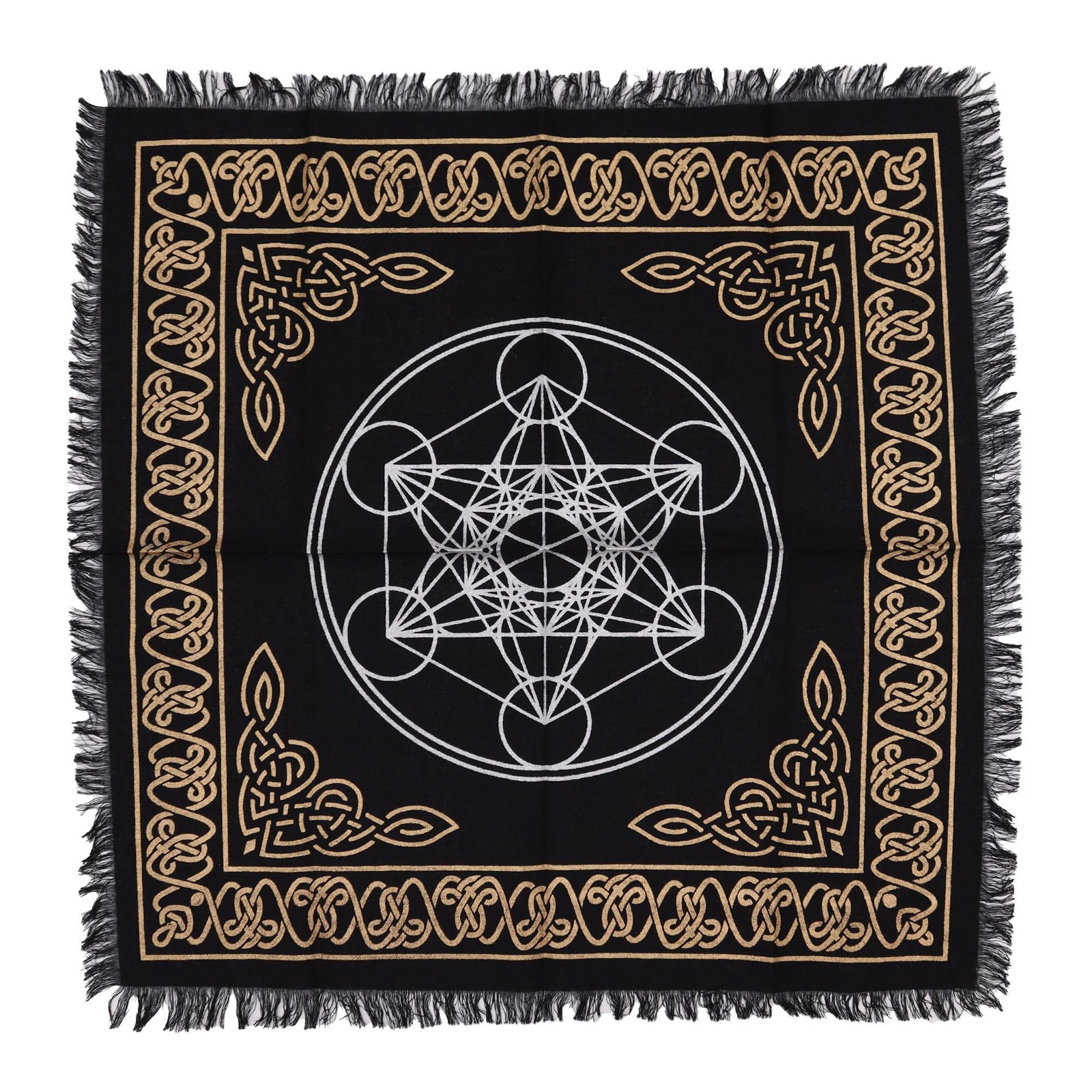 Esoteric Fringed Altar Cloth - Chakra Chart product image