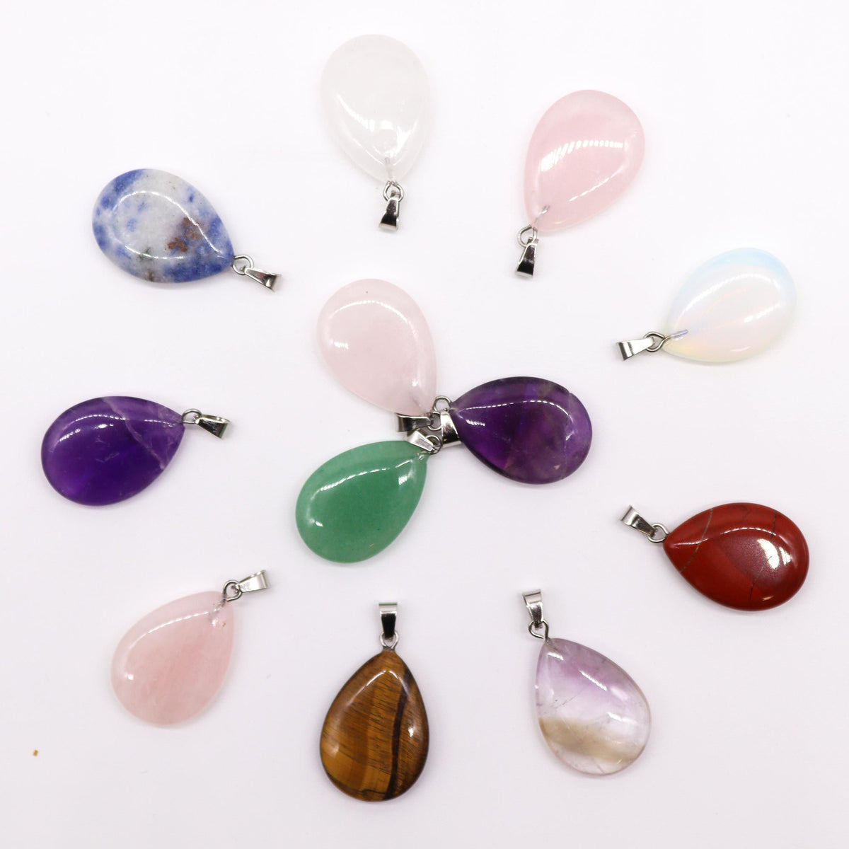 Gemstone Teardrops Pendants (12 assorted) 25x18mm product image 2