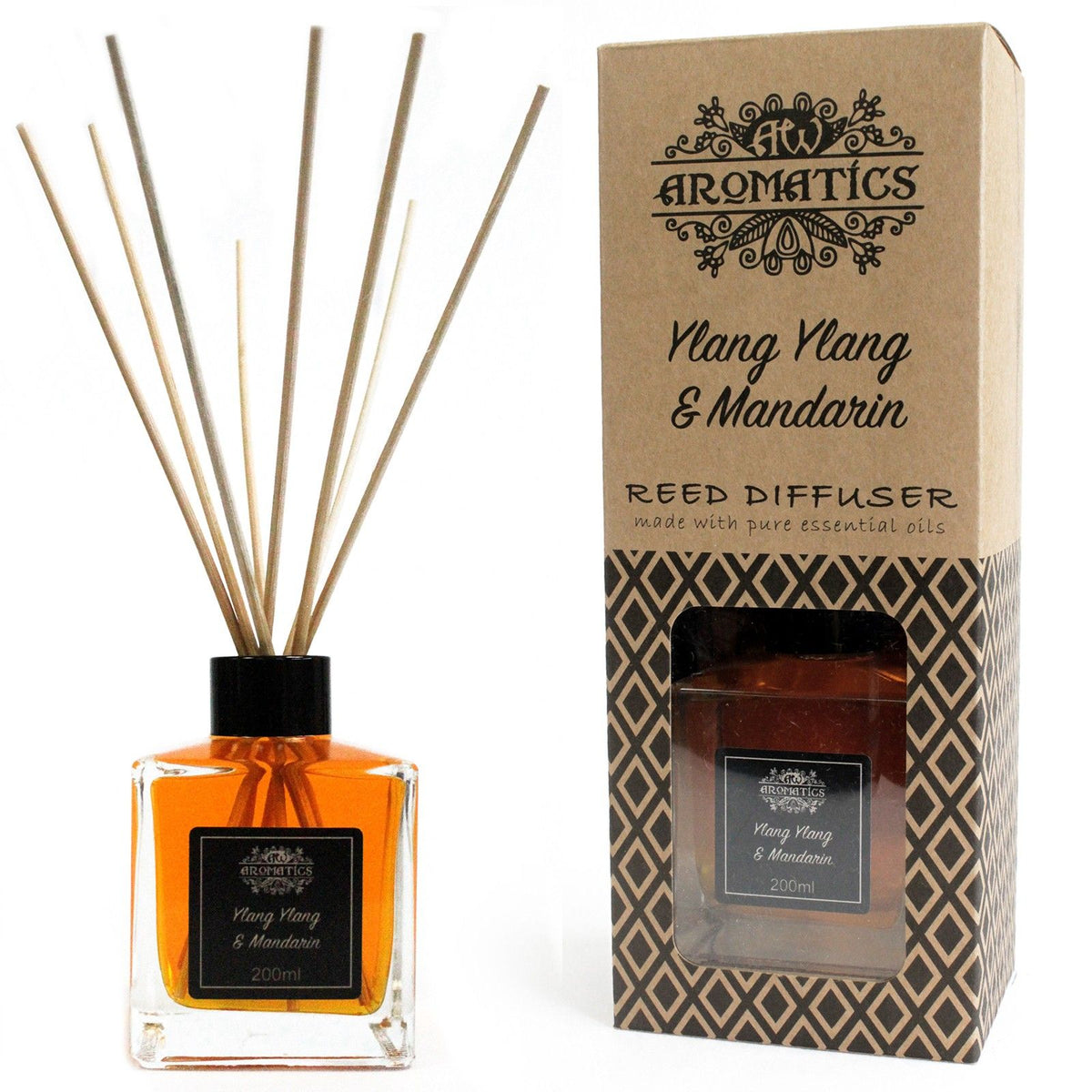 200ml Ylang Ylang & Mandarin Essential Oil Reed Diffuser product image 6