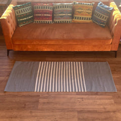 Indian Cotton Rug - 70x170cm - Grey product image 2