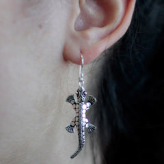Silver Earrings - Lizards product image