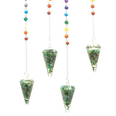 Orgonite Power Chakra Pendulum - Green Aventurine product image 3