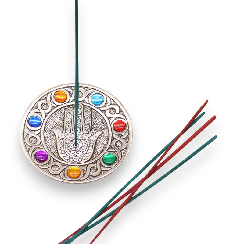 Seven Chakra Hamsa Incense Holder product image
