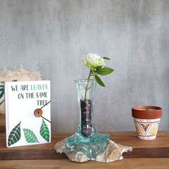 Molten Glass on Whitewash Wood - Vase - Small product image 2