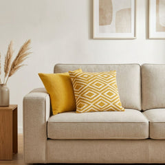 Classic Cushion Cover - Mustard Diamonds - 45x45cm product image 3