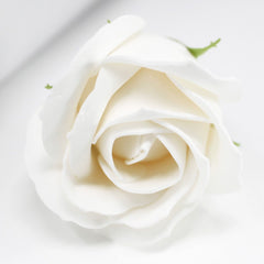 Craft Soap Flowers - Med Rose - White product image 3