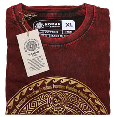 Nomad Sari Stonewashed Cotton T-Shirt – Chakra – Maroon – XL product image 2
