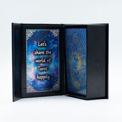 Blue Foil Tarot Card Set - Moon Face - with booklet product image 2