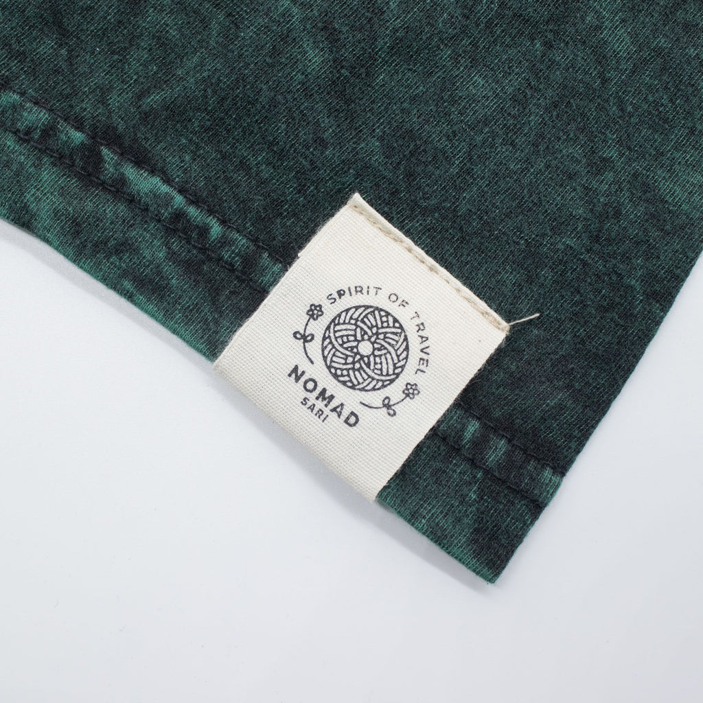 Nomad Sari Stonewashed Cotton T-Shirt - Tree of Life - Green - Medium product image 4