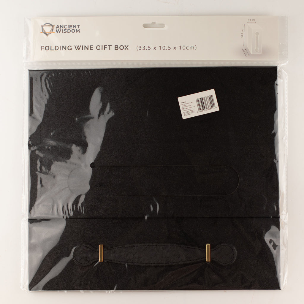 Flat Pack Gift Box - Wine Box Shape (33.5x10x10.5cm) - Black - product image 2