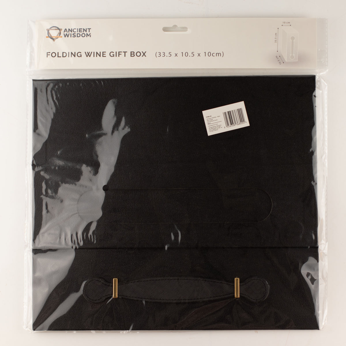 Flat Pack Gift Box - Wine Box Shape (33.5x10x10.5cm) - Black - product image 2