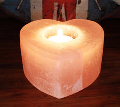 Salt Candle Holder - Med Heart product image