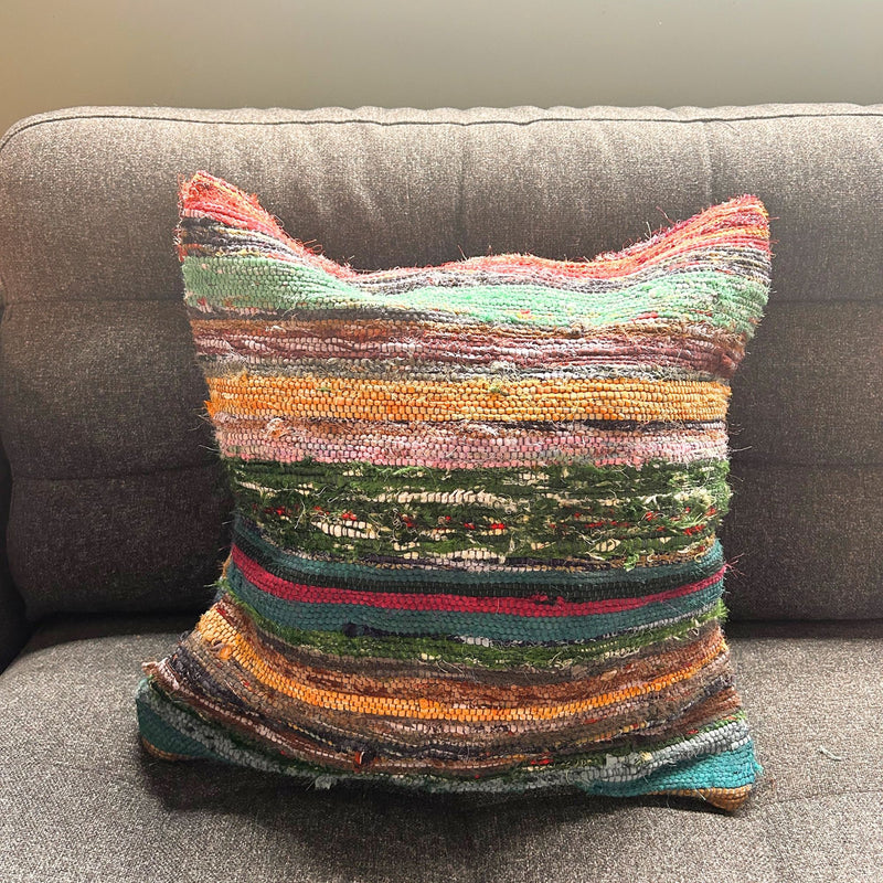 Rag Rug Cushion Covers - Charcoal Greys product image