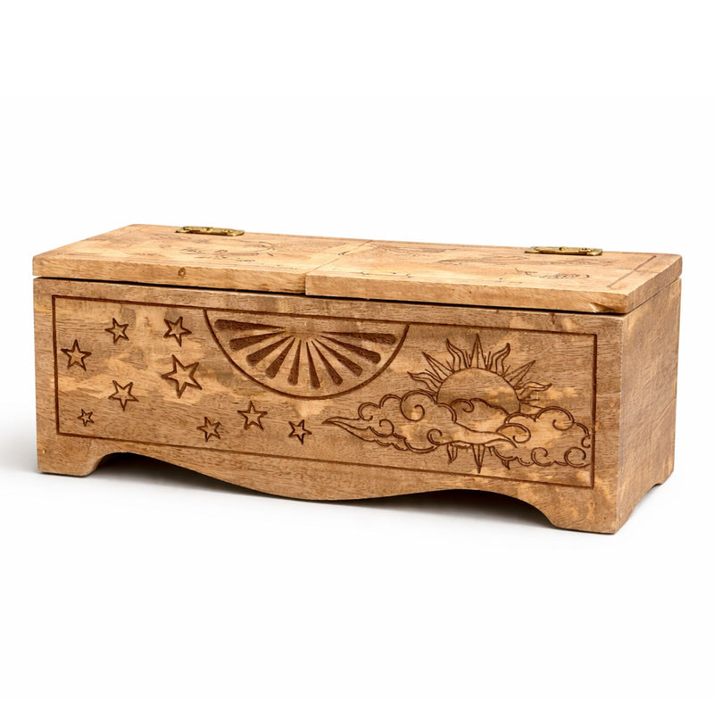 Sun & Moon Carved Sliding Box product image
