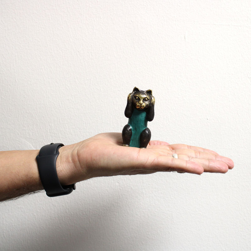 Set of 3 - See No, Hear No, Speak No Evil - Brass Cats product image