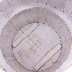 Beer Barrel Table – Whitewash Wood 60 x 48.5 cm product image 3