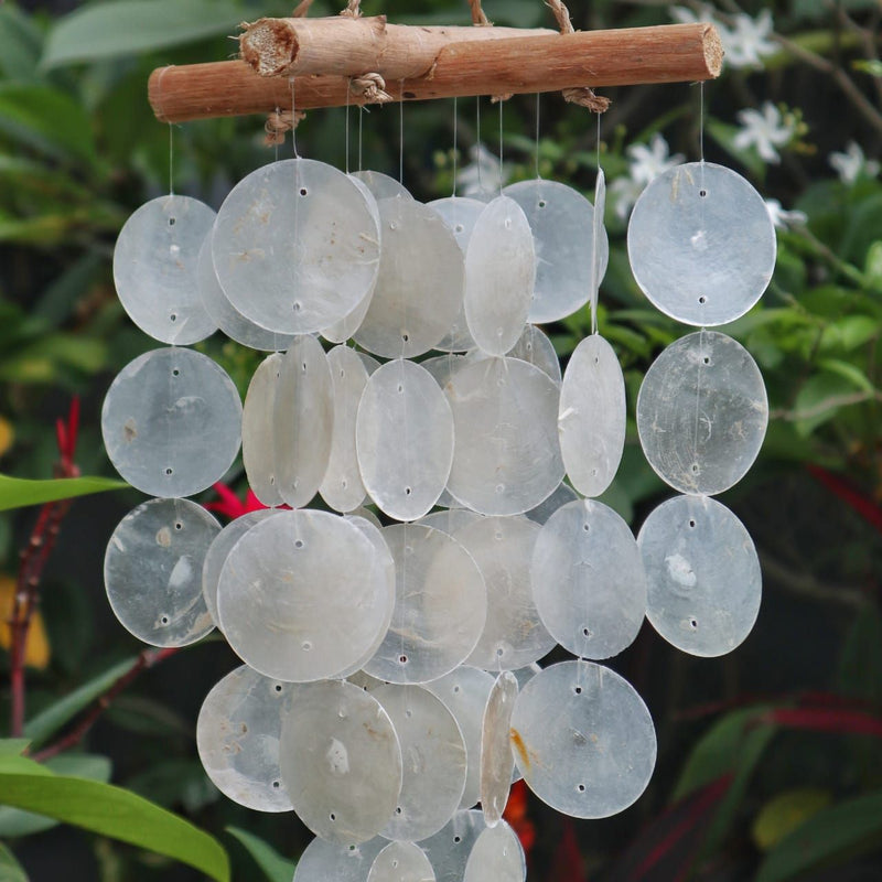 Pearl Effect & Driftwood Cross Chime product image