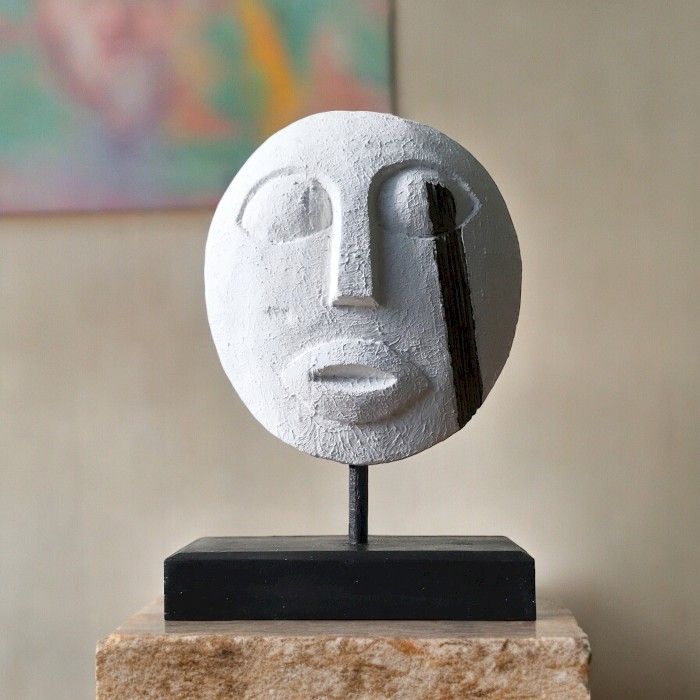 Timor Tribal Decorative Mask - White 27x20cm product image 4